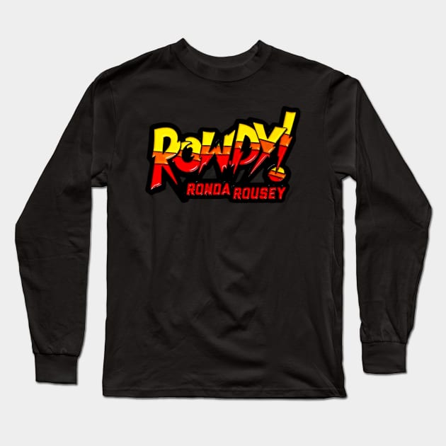 Ronda Rousey LOGO Long Sleeve T-Shirt by strong chinese girl